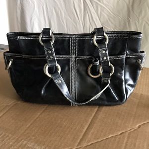 Hype black leather bag